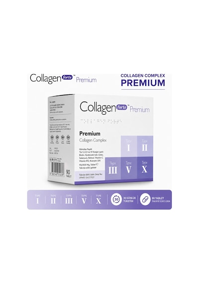 Collagen Forte Platinum Tip 1,2,3,5 Ve Tip 10 Kolajen 90 Tablet