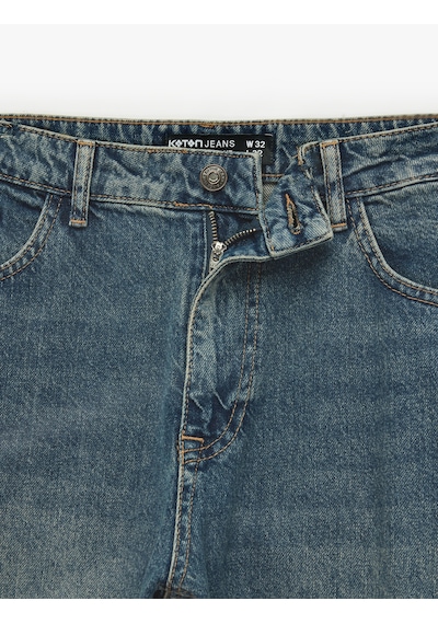 Koton Pamuklu Cepli Normal Bel Vintage Straight Fit Jean Pantolon Koyu İndigo 7wam40256nd Koton Pamuklu Cepli Normal Bel Vintage Straight Fit Jean Pantolon Koyu İndigo 7wam40256nd