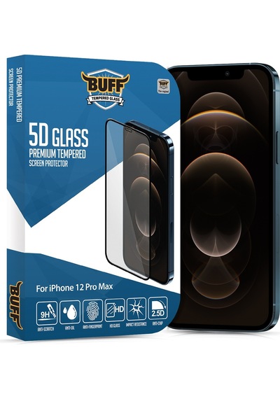 Buff Apple Uyumlu   iPhone 12 Pro Max 5D Glass Ekran Koruyucu (466130821)