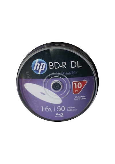 Hp Blu-Ray Bd-R 6X 50Gb 10Lu Cake Box Prıntable Baskı Yapılabilir Blu-Ray Dvd