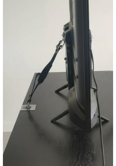 Y Tipi Metal Toka Mobilyaya Kendinden Yapışkanlı Lcd Tv Kemeri Çoçuk Deprem Koruma Güvenlik Askısı