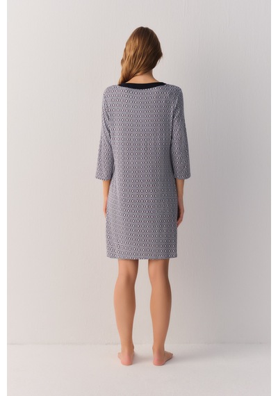 Suwen Modern Chic Günlük Elbise Sh27405613d348 Mavi