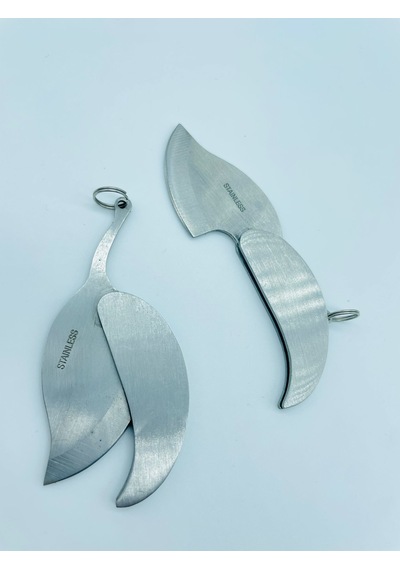 Stainless Kamp Metal Yaprak Modeli Küçükboy -9cm Gümüş