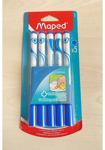 Beyaz Tahta Kalemi Mavi, 5'li