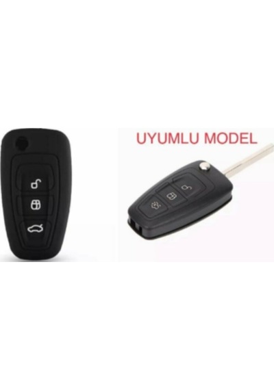 Ford Uyumlu Fiesta Uyumlu Kuga Focus C-Max Silikon Anahtar Koruma Kılıfı