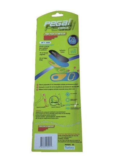 802 Performans 3d Jel Tabanlık Pegai Ayak Rahatlığı Yorgunluk Azaltıcı Spor Kullanımı