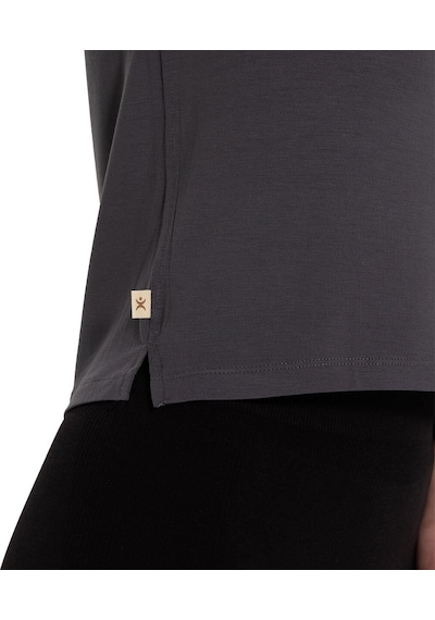 Inguz Modal Bisiklet Yaka Basic Yoga T-shirt Gri