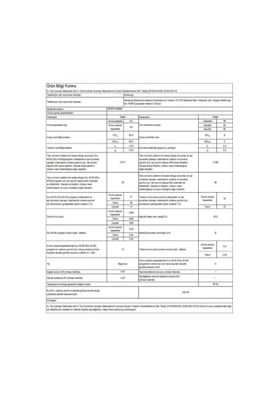 Samsung WD5000T WD90TA046BE1AH 1400 Devir 9+6 KG Kurutmalı Çamaşır Makinesi