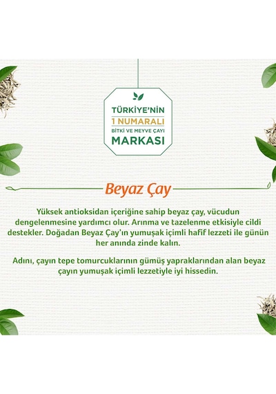 Doğadan Portakal Çiçekli Bardak Poşet Beyaz Çay 2 x 18'li
