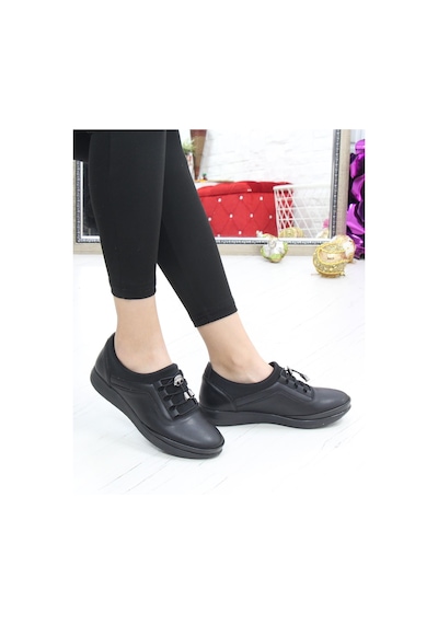 Nesilshoes Nesil Shoes Sdf 702 Siyah Günlük Kadın Ayakkabı