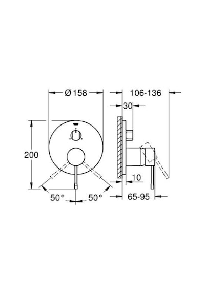 Grohe 24169DA1 Essence Tek Kumandalı 3 Yönlü Banyo Bataryası Bakır