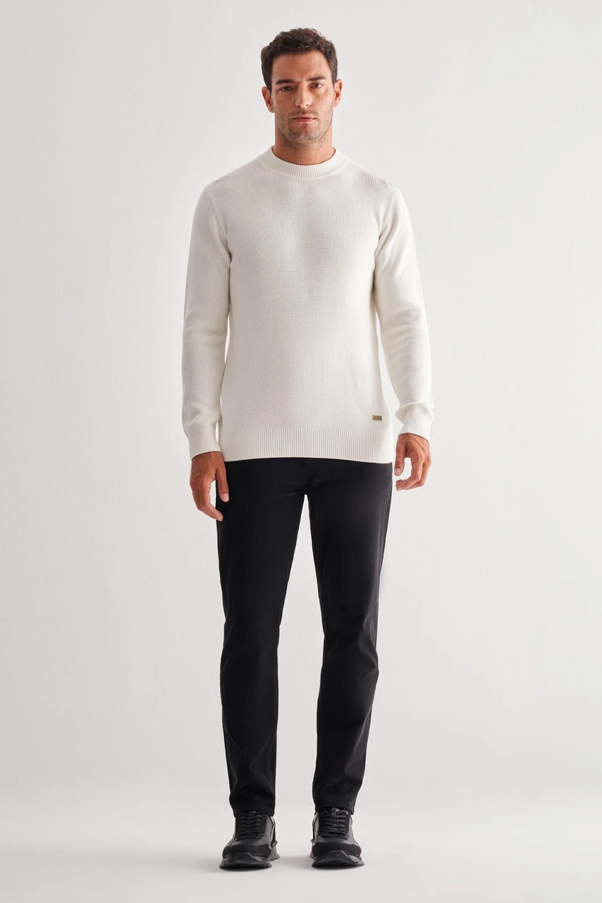 Açık Krem Yarım Balıkçı Yaka Uzun Kol Cepsiz Comfort Fit Casual Pamuklu Triko Kazak 1012255203 Açık Krem Açık Krem Yarım Balıkçı Yaka Uzun Kol Cepsiz Comfort Fit Casual Pamuklu Triko Kazak 1012255203 Açık Krem