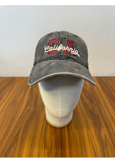 Hamze Vintage Yıkamalı Eskitme Model İthal Nakışlı Unisex Cap Şapka Gri