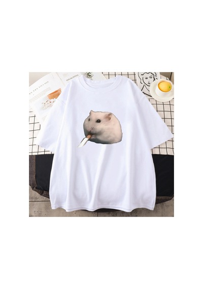 Tarzsokak Beyaz Sevimli Hamster Meme Grafik