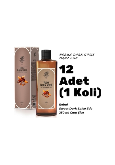 Rebul 80 Derece Dark Spice Kolonya Cam Şişe 12 x 250 ML