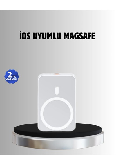 Bay Magsafe Battery Pack Kablosuz Hızlı Şarj, Kompakt Ve Taşınabilir Güç Bankası Najmaddin Standart