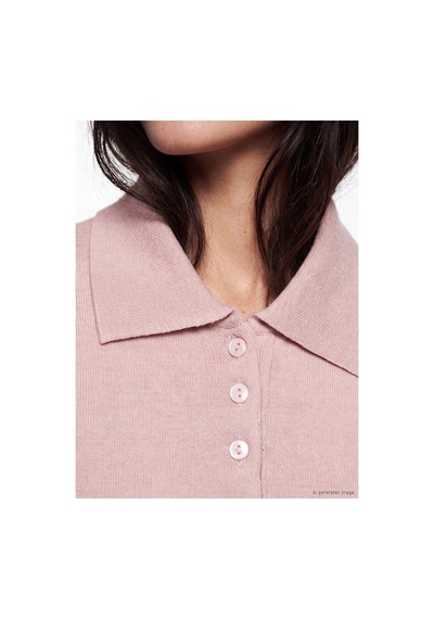 LC Waikiki Alıta Cıty Farkıyla Lcw Vision Pembe Polo Yaka Kadın Triko Kazak Pembe - 931131703 Pembe