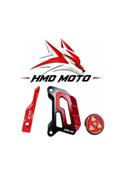 Honda Pcx Kırmızı Renk Abs Sensör Koruyucu, Kaliper Koruyucu, Reflektör Üçlü Set