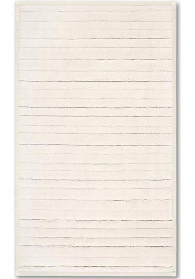 Bluenity Lines Doğal Pamuklu 2'li Banyo Kilim Seti 60x100+50x60 Cm - Ekru