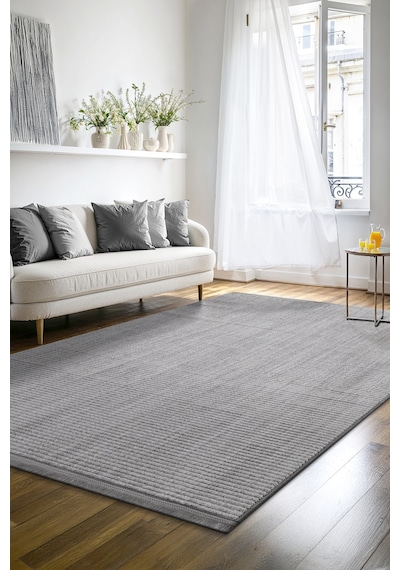 Yalın Microfiber Bukle Dokuma Halı Antre Hol Kesme Halı Yolluk 5771 Krem Gri Gri