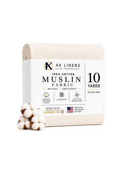 Muslin Kumaş/kumaş Ağartılmamış - D Kumaş - Doğal 9,5 Metre Orta Ağırlık -%100 Pamuk 160 Cm Genişliğinde , Doğal Ağartılmamış