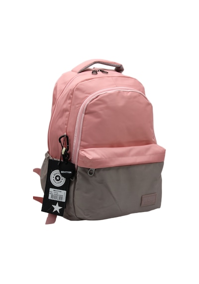 Pudra Vizon Unisex Okul Çantası Su Geçirmez Kumaş Unisex Okul Sırt Çantası 2200 Pembe