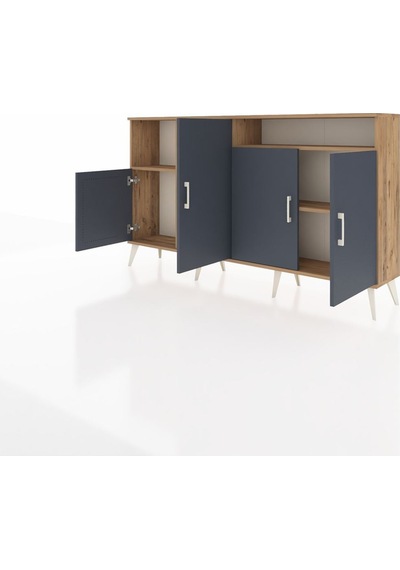 Arges Konsol 5 Raflı 4 Kapaklı 176x30x99 Çam-antrasit/çam Antrasıt/atlas Çam - Atlas Çam Arges Konsol 5 Raflı 4 Kapaklı 176x30x99 Çam-antrasit/çam Antrasıt/atlas Çam - Atlas Çam
