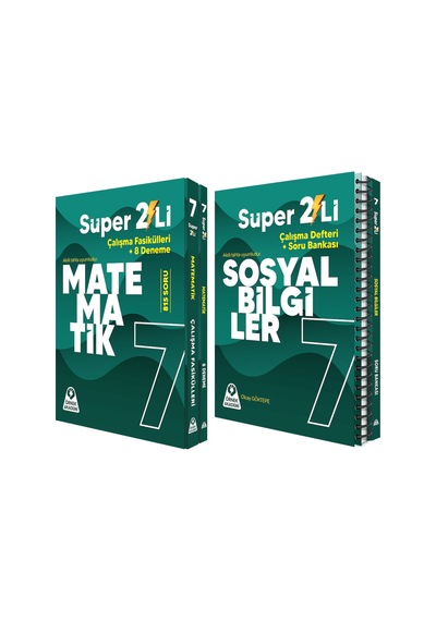 Örnek Akademi 7.sınıf Süper İkili Matematik Ve Sosyal Bilgiler Seti 2 Kitap