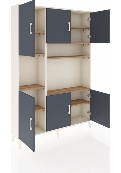 Arges Dolap 9 Raflı 6 Kapaklı 132x30x195 Aytaşı-antrasit/çam Antrasıt/atlas Çam Arges Dolap 9 Raflı 6 Kapaklı 132x30x195 Aytaşı-antrasit/çam Antrasıt/atlas Çam