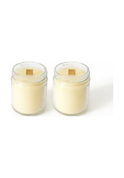 Ns-era 2 Adet Lavanta Bergamot Yasemin Kokulu Dekoratif Ahşap Fitil 200 Ml Kutulu Hediyelik Set Kavanoz Mum Çok Renkli