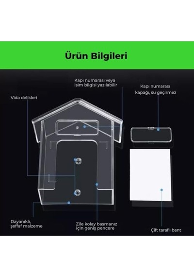 Geçirmez Kablosuz Kapı Zili Kapak Dış Mekan Yağmur Kar Koruması Birçok Zile Uyumlu Kablosuz Kapı Zili Kapak