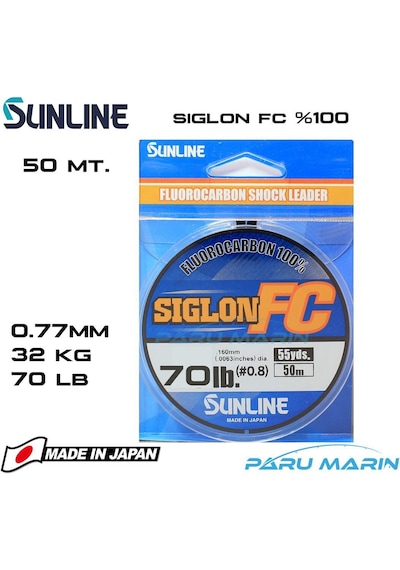 Sunline Siglon %100 Florokarbon Misina 0.77Mm 50 Mt.