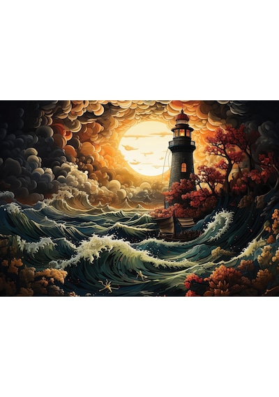 Art Puzzle Fırtınada Deniz Feneri 1500 Parça Puzzle