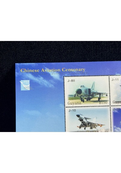23019 Guyana 2010 Avıatıon Chınese Centenary Ms Yv 6022-5 Mnh Savaş Uçak Temalı  Teşhir Ürün