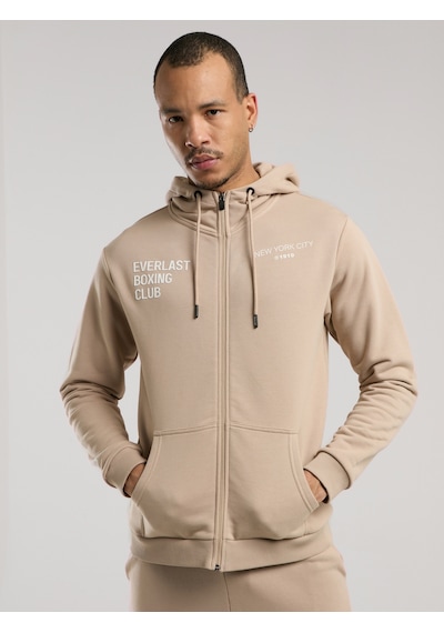 Everlast Boxing Club Regular Kum Erkek Full Zip Kapüşonlu Sweatshirt Kum