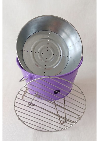 Küçük Katlanabilir Metal Piknik Izgara Mangal Barbekü Mor