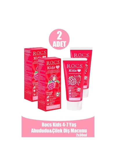 Rocs Kids 4-7 Yaş Ahududu&çilek Diş Macunu 35 Ml 2 Adet