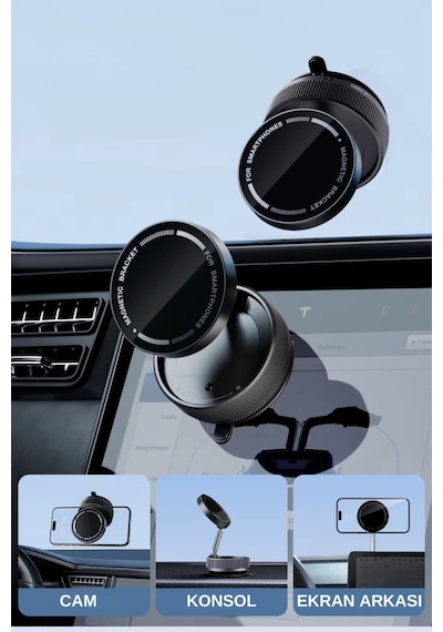Wearfitpro Her Alana Uyumlu 360 Derece Dönebilen Çok Açılı Magsafe Özellikli Güçlü Telefon Tutucu Beyaz