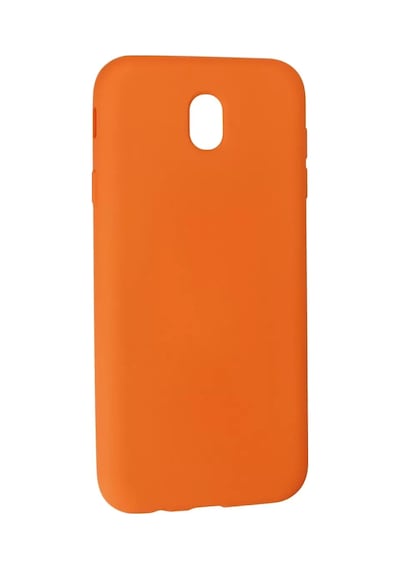 Newface Samsung Galaxy J7 Pro / J730 Kılıf Nano İçi Kadife Silikon - Turuncu