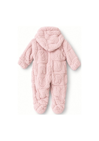 Kız Erkek Bebek Tavşan Ve Ayı Oyuncaklı Peluş Tulum Tlm0301 Pudra