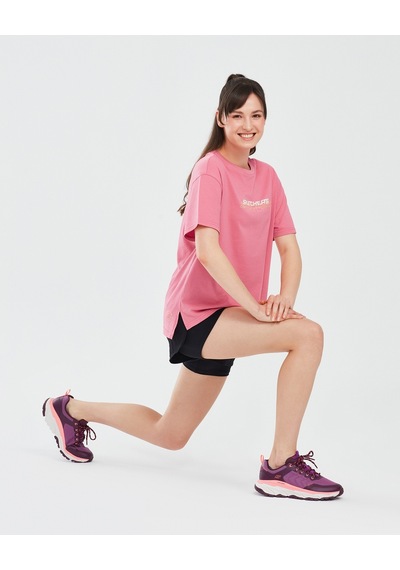 Skechers Graphic T-Shirt W Short Sleeve Kadın Pembe Tshirt S241199-590 Açık Pembe