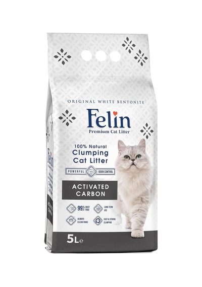 Aktif Karbonlu Topaklanan Kedi Kumu 5l