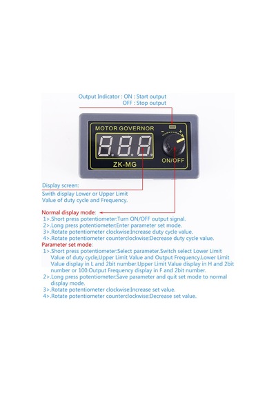 Zk-Mg Dc 5V-30V 5A Pwm Motor Hız Kontrol Kartı