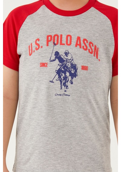 U.S. Polo Assn. Silky Natural Gri Erkek Çocuk Bermuda Takım Gri