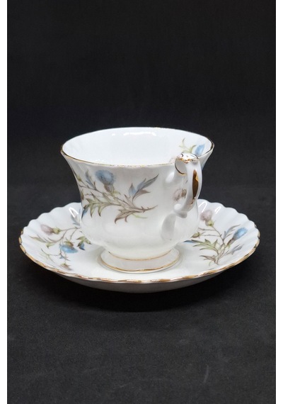 Brıgadoon Bone China İngiliz Porselen Fincan Ve Tabağı Mavi