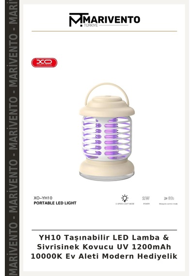 Yh10 Taşınabilir Led Lamba & Sivrisinek Kovucu Uv 1200mah 10000k Ev Aleti Modern Hediyelik