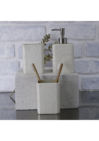 Linen Diş Fırçalık İnci Bej