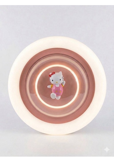 Sweetcat 3 Renk Ledli Tavan Plafonyer Avize Uzaktan Kumandalı Dimmerli Gece Lambası Modu 50 Cm Beyaz