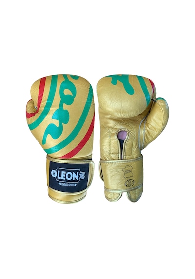 Leon Curved Deri Kick Boks Ve Muay Thai Eldiveni Altın