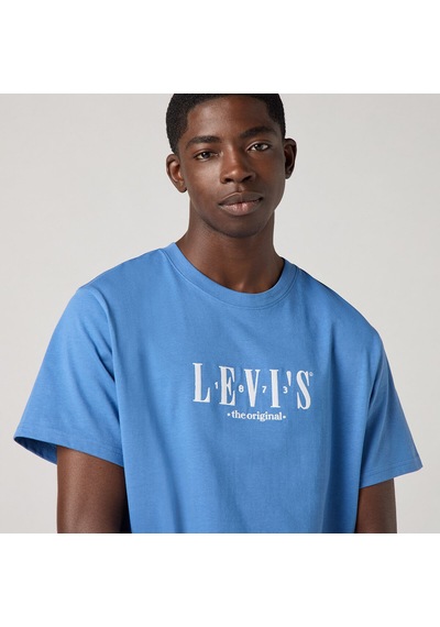 Levi's Oversize Erkek T-shirt - Kısa Kol - Minimalist Mavi